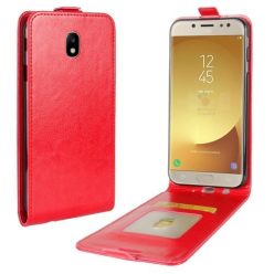   Samsung Galaxy J5 2017 EU Flip Tok Crazy Fényes Mágneses Piros