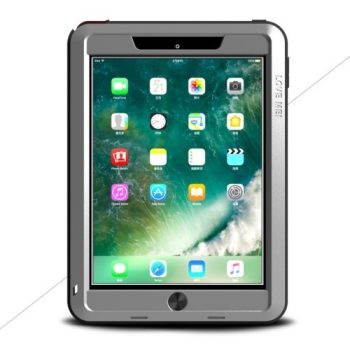 iPad 9.7 (2017) LOVE MEI Tok Ütésálló - Porálló ( Tempered Glass ) Ezüst   iPad 9.7 (2017) LOVE MEI Tok Ütésálló - Porálló ( Tempered Glass ) Ezüst