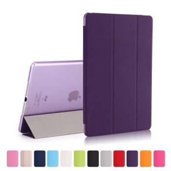iPad 9.7 (2017) Tri-Fold Tok Kitámasztható Ébresztő/Altató Funkcióval Lila   iPad 9.7 (2017) Tri-Fold Tok Kitámasztható Ébresztő/Altató Funkcióval Lila