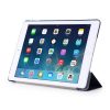 iPad 9.7 (2017) Tri-Fold Tok Kitámasztható Ébresztő/Altató Funkcióval Sötétkék