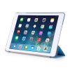 iPad 9.7 (2017) Tri-Fold Tok Kitámasztható Ébresztő/Altató Funkcióval Világoskék