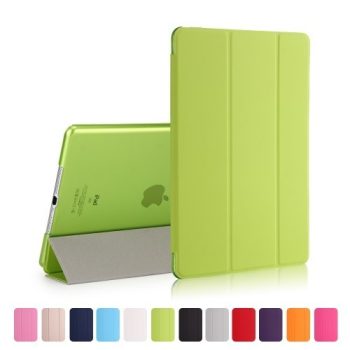 iPad 9.7 (2017) Tri-Fold Tok Kitámasztható Ébresztő/Altató Funkcióval Zöld   iPad 9.7 (2017) Tri-Fold Tok Kitámasztható Ébresztő/Altató Funkcióval Zöld