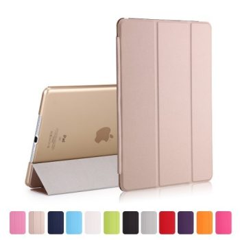 iPad 9.7 (2017) Tri-Fold Tok Kitámasztható Ébresztő/Altató Funkcióval Arany   iPad 9.7 (2017) Tri-Fold Tok Kitámasztható Ébresztő/Altató Funkcióval Arany