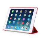 iPad 9.7 (2017) Tri-Fold Tok Kitámasztható Ébresztő/Altató Funkcióval Piros