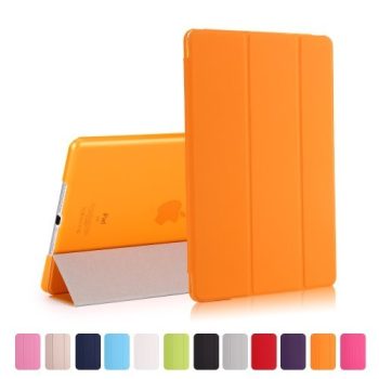 iPad 9.7 (2017) Tri-Fold Tok Kitámasztható Ébresztő/Altató Funkcióval Narancssárga   iPad 9.7 (2017) Tri-Fold Tok Kitámasztható Ébresztő/Altató Funkcióval Narancssárga