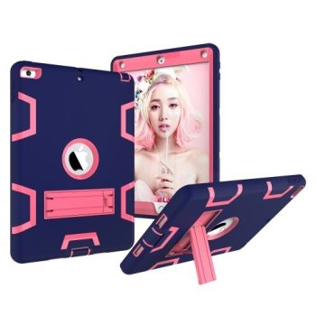 iPad 9.7 (2017) Tok Ütésálló 2in1 Heavy Duty Series RMPACK Kitámasztható Sötétkék/Pink   iPad 9.7 (2017) Tok Ütésálló 2in1 Heavy Duty Series RMPACK Kitámasztható Sötétkék/Pink