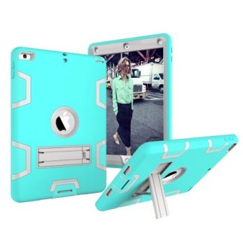 iPad 9.7 (2017) Tok Ütésálló 2in1 Heavy Duty Series RMPACK Kitámasztható Cián/Fehér   iPad 9.7 (2017) Tok Ütésálló 2in1 Heavy Duty Series RMPACK Kitámasztható Cián/Fehér