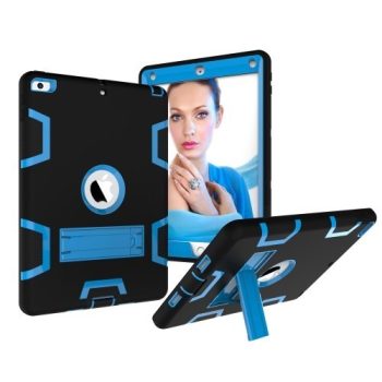 iPad 9.7 (2017) Tok Ütésálló 2in1 Heavy Duty Series RMPACK Kitámasztható Fekete/Kék   iPad 9.7 (2017) Tok Ütésálló 2in1 Heavy Duty Series RMPACK Kitámasztható Fekete/Kék