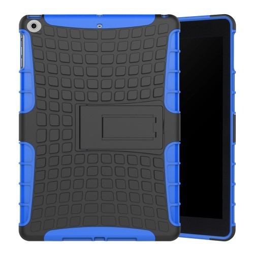 iPad 9.7 (2017) Ütésálló Tok 2in1 Tire Slip Kitámasztható Csúszásgátlókivitel Kék