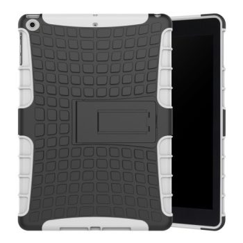 iPad 9.7 (2017) Ütésálló Tok 2in1 Tire Slip Kitámasztható Csúszásgátlókivitel Fehér   iPad 9.7 (2017) Ütésálló Tok 2in1 Tire Slip Kitámasztható Csúszásgátlókivitel Fehér