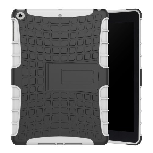 iPad 9.7 (2017) Ütésálló Tok 2in1 Tire Slip Kitámasztható Csúszásgátlókivitel Fehér